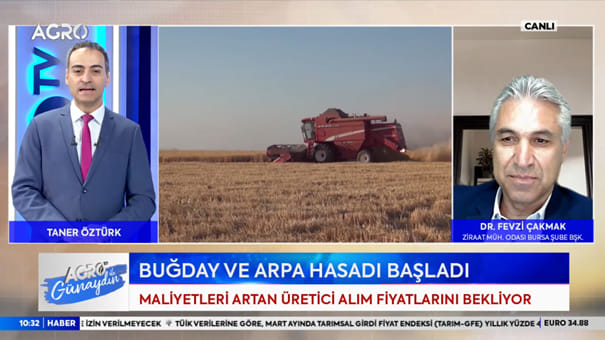 ŞUBE BAŞKANIMIZ AGRO TV İLE GÜNAYDIN PROGRAMININ KONUĞU OLDU.