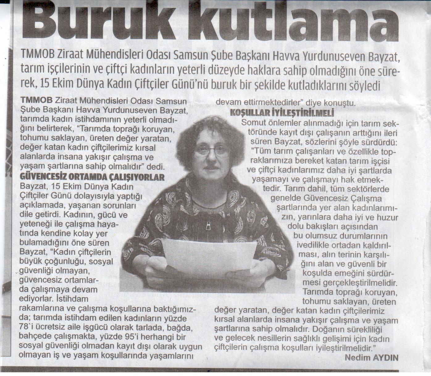 SAMSUN GAZETESİ: BURUK KUTLAMA-16 EKİM 2024