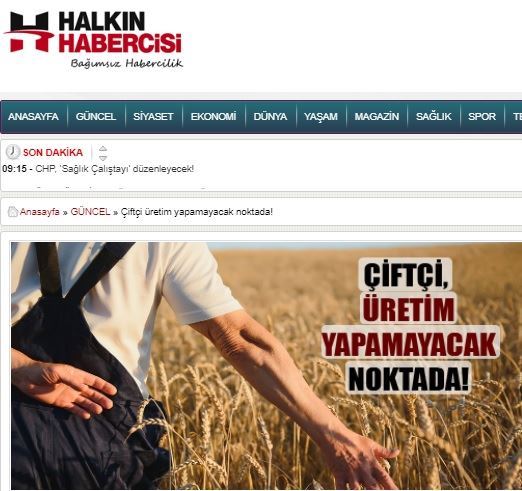 HALKİNHABERCİSİ.COM:  ÇİFTÇİ ÜRETİM YAPAMAYACAK NOKTADA!- 25 EYLÜL 2024