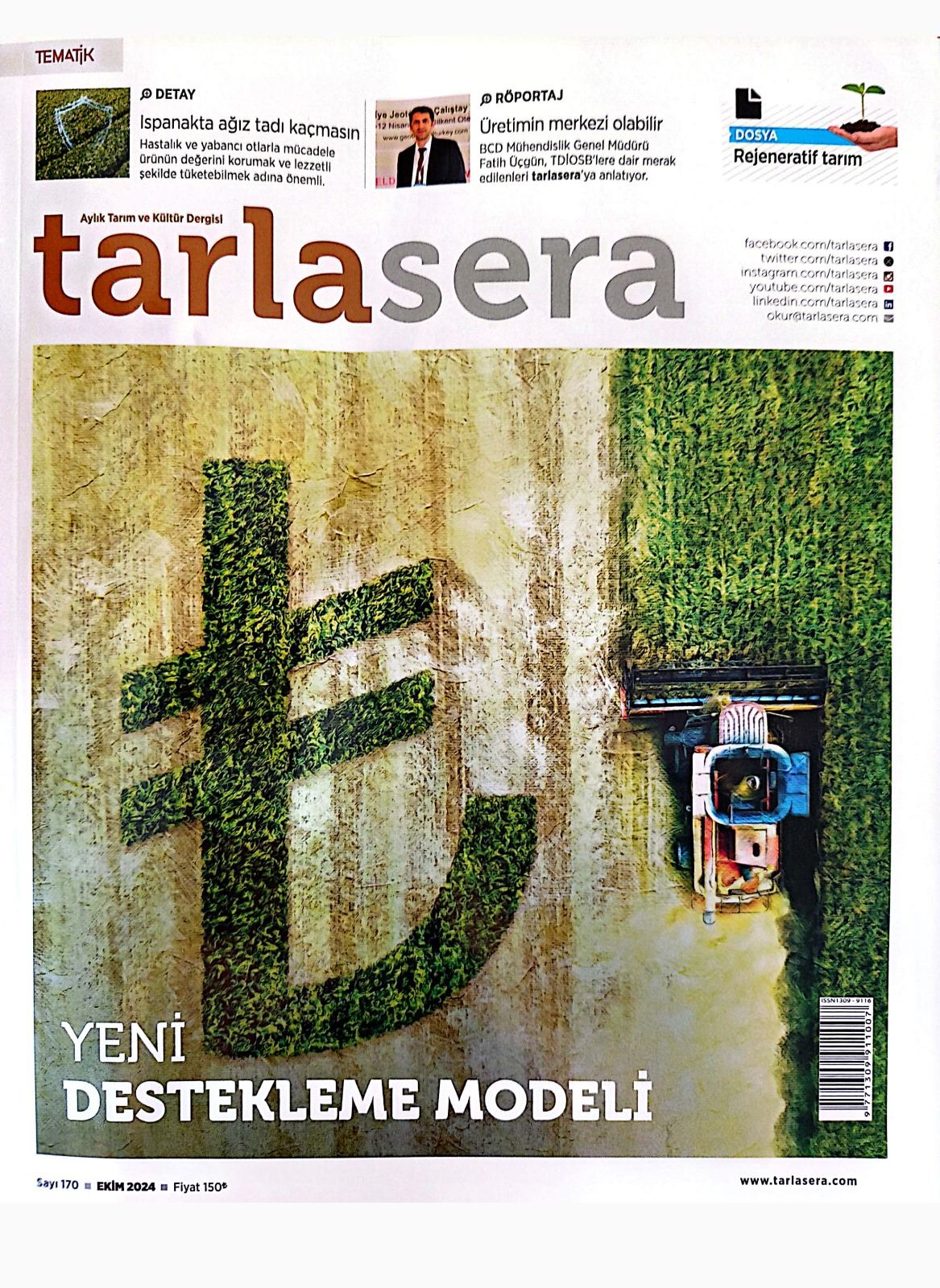 TARLA SERA DERGİSİ: YENİ DESTEKLEME MODELİ- SAYI 170 (EKİM 2024)