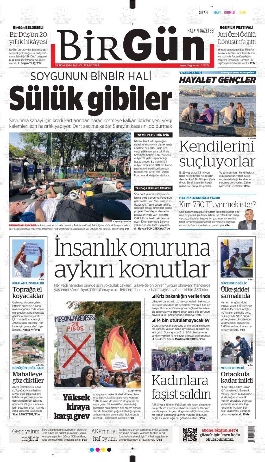 BİRGÜN GAZETESİ: DEVLET ŞİRKETLER İÇİN YER ARAYIŞINDA- 15 EKİM 2024