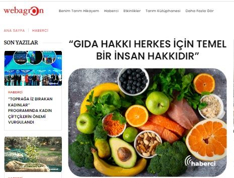 WEBAGRON: “GIDA HAKKI HERKES İÇİN TEMEL BİR İNSAN HAKKIDIR”- 16 EKİM 2024