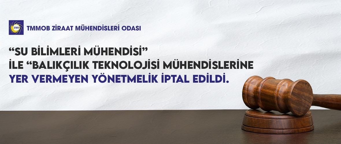 SU BİLİMLERİ MÜHENDİSİ İLE BALIKÇILIK TEKNOLOJİSİ MÜHENDİSLERİNE YER VERMEYEN YÖNETMELİK İPTAL EDİLDİ