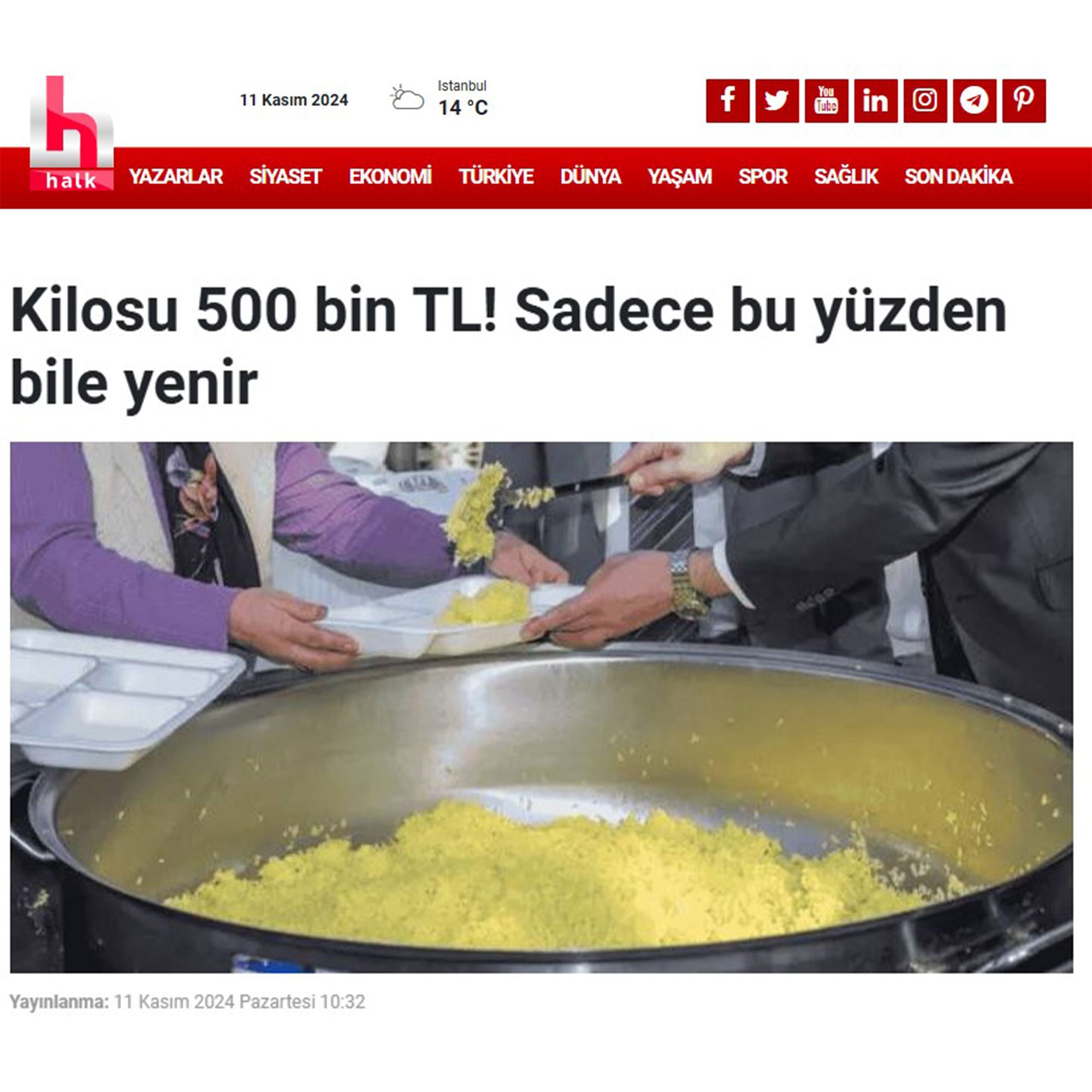 HALK TV: KİLOSU 500 BİN TL! SADECE BU YÜZDEN BİLE YENİR - 11 KASIM 2024