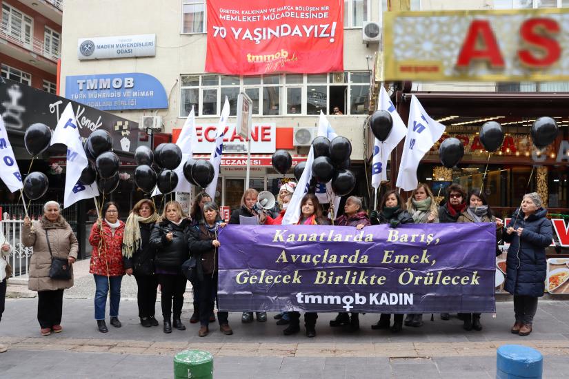 TMMOB KADIN ÇALIŞMA GRUBU: ŞİDDETİN HER ŞEKLİNİ LANETLİYORUZ!!!