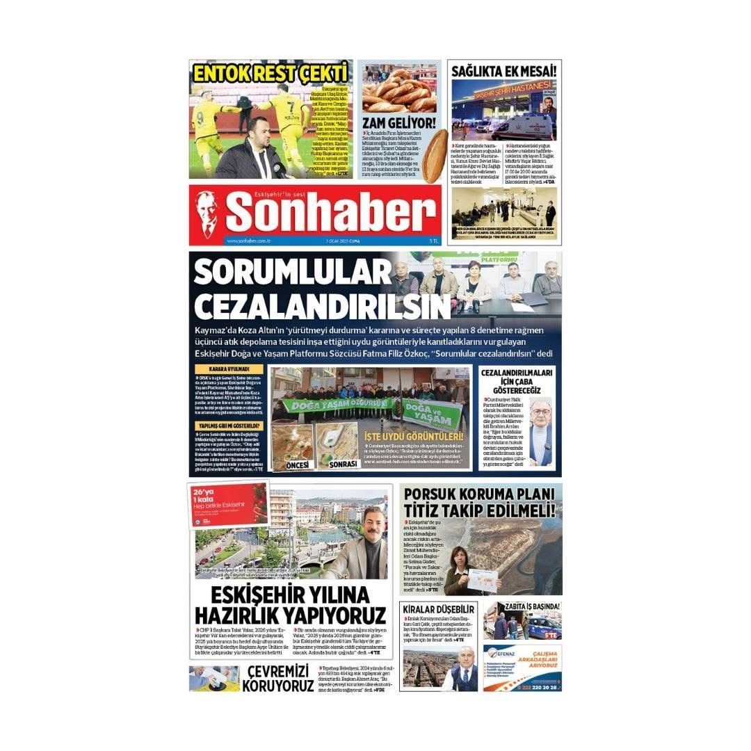 SON HABER GAZETESİ: PORSUK KORUMA PLANI TİTİZ TAKİP EDİLMELİ-3 OCAK 2025