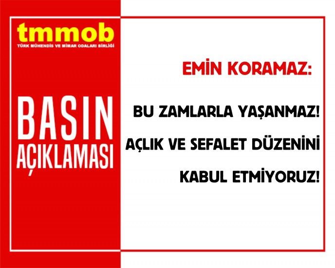 BU ZAMLARLA YAŞANMAZ AÇLIK VE SEFALET DÜZENİNİ KABUL ETMİYORUZ!