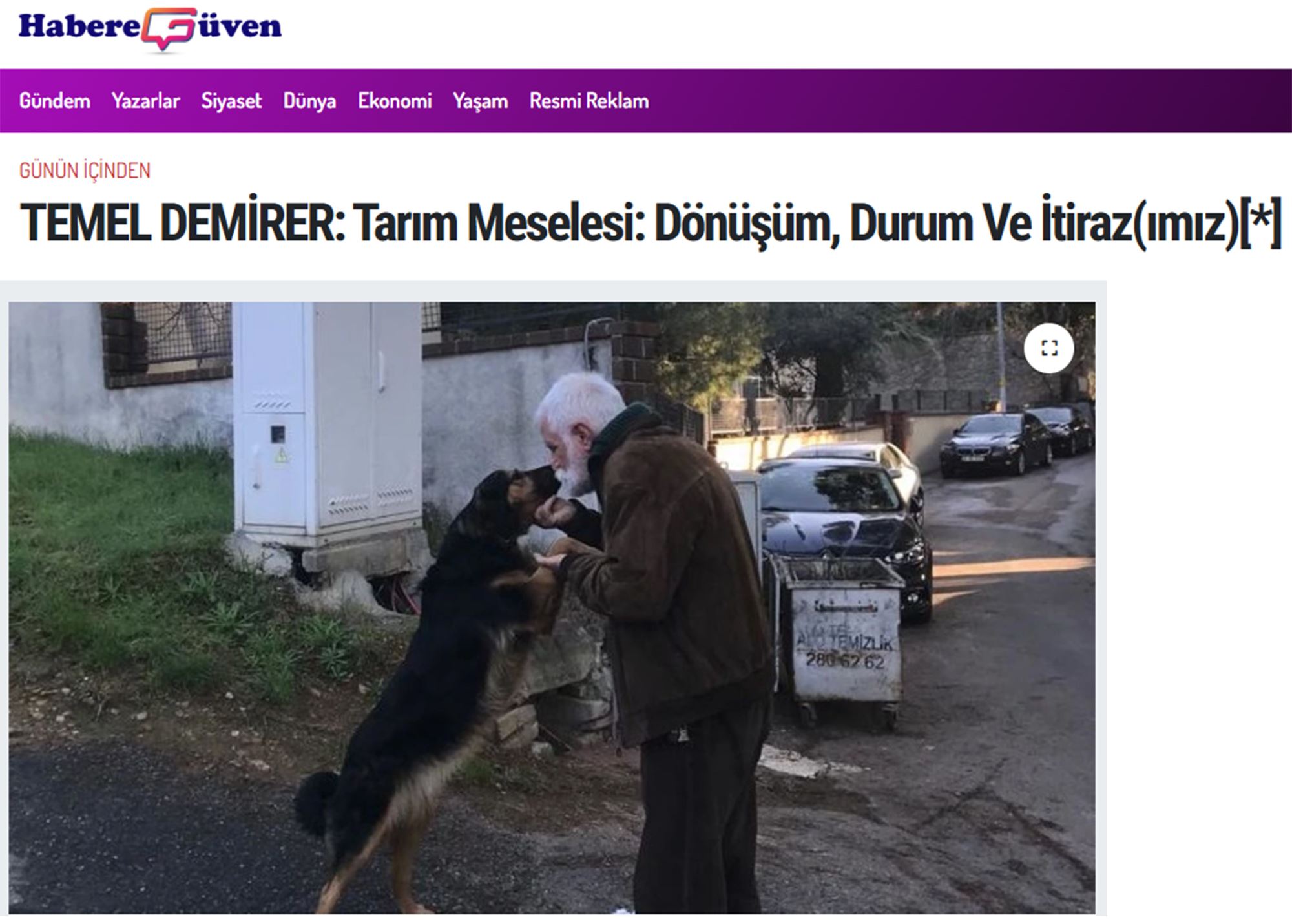 HABERGÜVEN.COM: TEMEL DEMİRER: TARIM MESELESİ: DÖNÜŞÜM, DURUM VE İTİRAZ(IMIZ)-18 ŞUBAT 2025