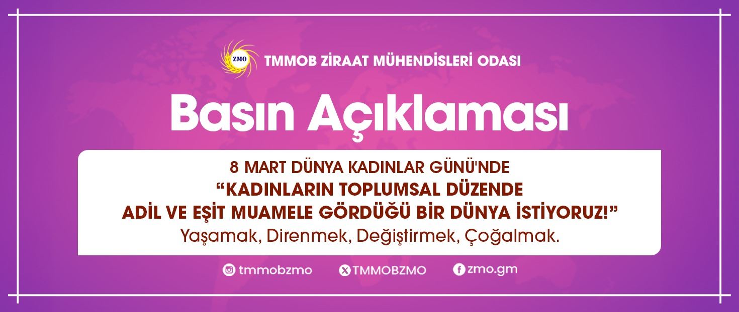 8 MART DÜNYA KADINLAR GÜNÜ'NDE “KADINLARIN TOPLUMSAL DÜZENDE ADİL VE EŞİT MUAMELE GÖRDÜĞÜ BİR DÜNYA İSTİYORUZ!” YAŞAMAK, DİRENMEK, DEĞİŞTİRMEK, ÇOĞALMAK.