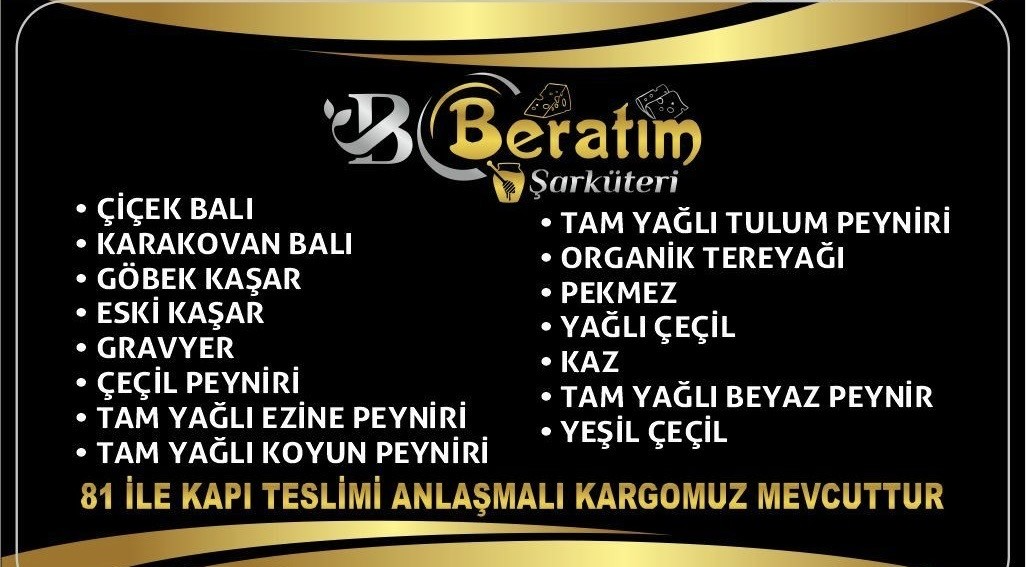 BERATIM ŞARKÜTERİ İLE ÜYELERİMİZE ÖZEL İNDİRİM ANLAŞMASI