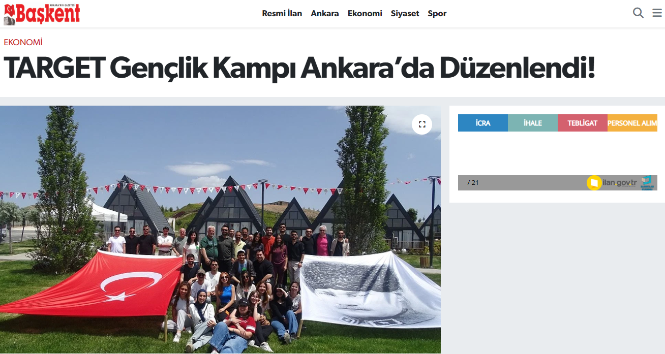 BAŞKENT GAZETESİ: TARGET GENÇLİK KAMPI ANKARA'DA DÜZENLENDİ - 27 MAYIS 2025