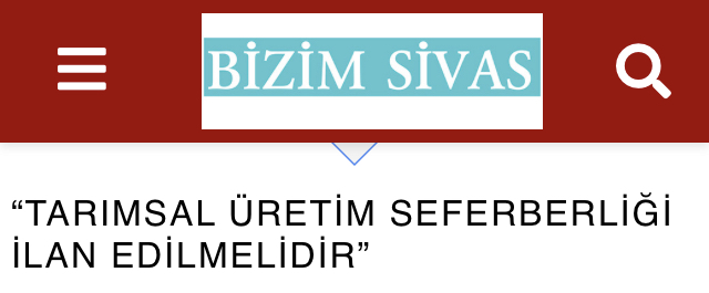 BİZİM SİVAS: "TARIMSAL ÜRETİM SEFERBERLİĞİ İLAN EDİLMELİDİR"- 28 MART 2020