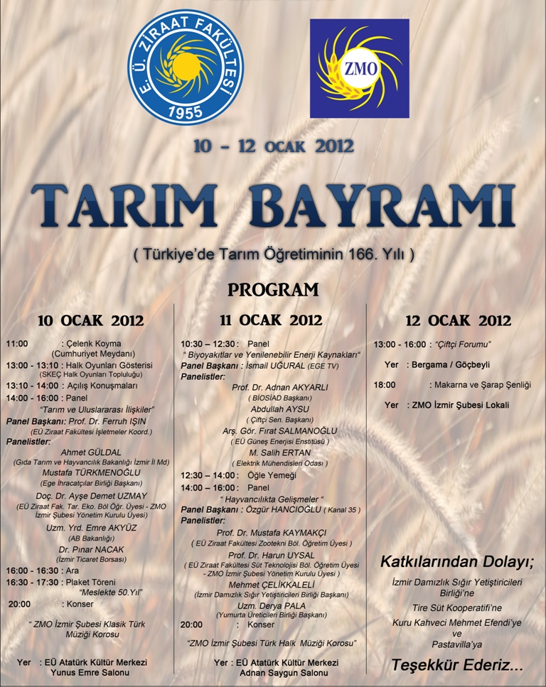 TARIM HAFTASI 2012 ETKİNLİKLERİ