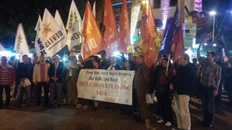 İŞ KAZALARINI PROTESTO ETTİK