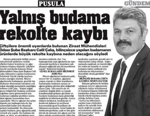 YANLIŞ BUDAMA REKOLYE KAYBI-PUSULA GAZETESİ 28.02.2016