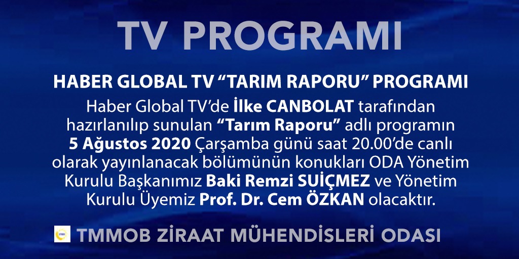 HABER GLOBAL TV- "TARIM RAPORU" PROGRAMI