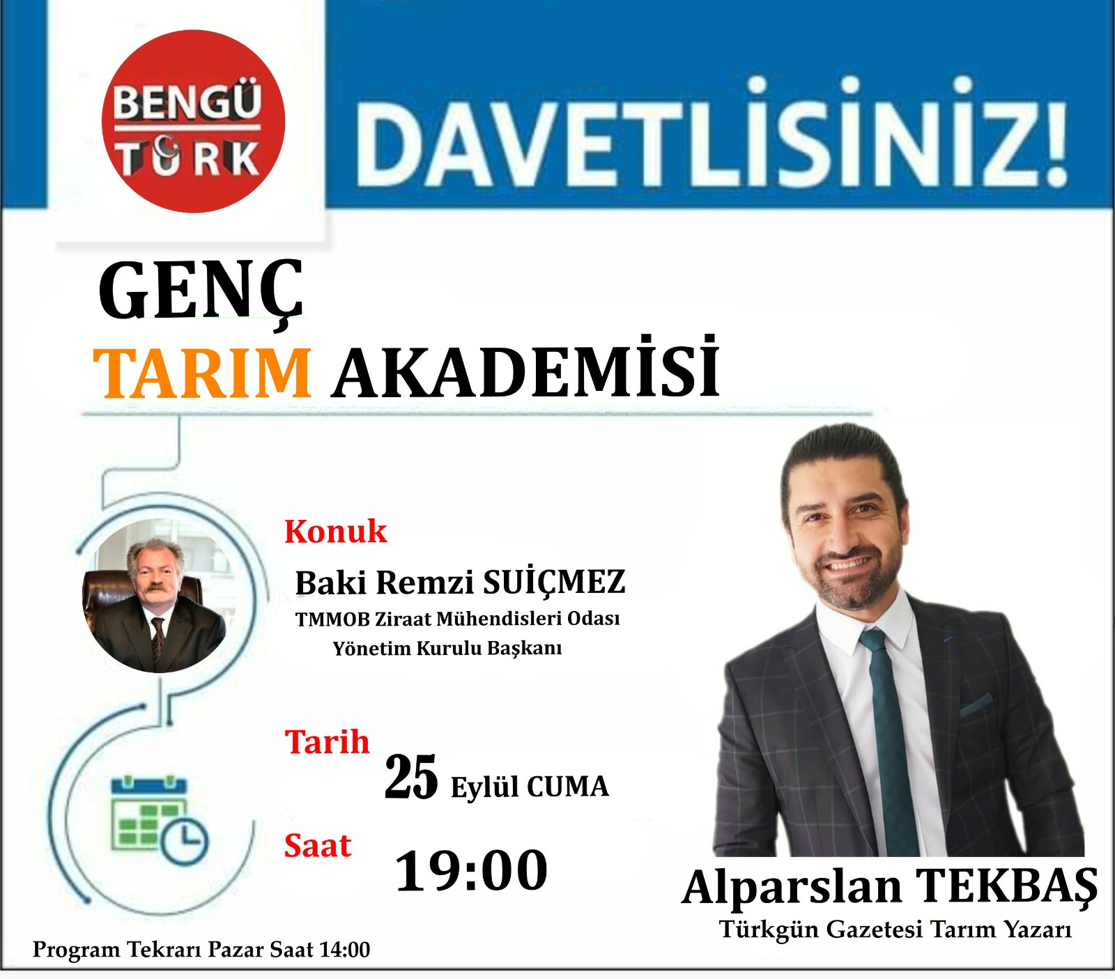 BENGÜ TÜRK TV- "GENÇ TARIM AKADEMİSİ" PROGRAMI