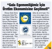 HASAT TÜRK GAZETESİ: "GIDA EGEMENLİĞİMİZ İÇİN ÜRETİM EKONOMİSİNE GEÇİLMELİ"- 1-31 EKİM 2020