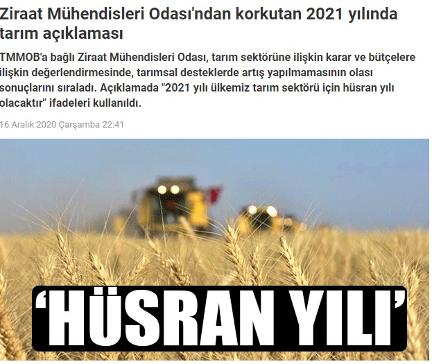 KRTTV: ZİRAAT MÜHENDİSLERİ ODASI`NDAN KORKUTAN 2021 YILINDA TARIM AÇIKLAMASI- 16 ARALIK 2020