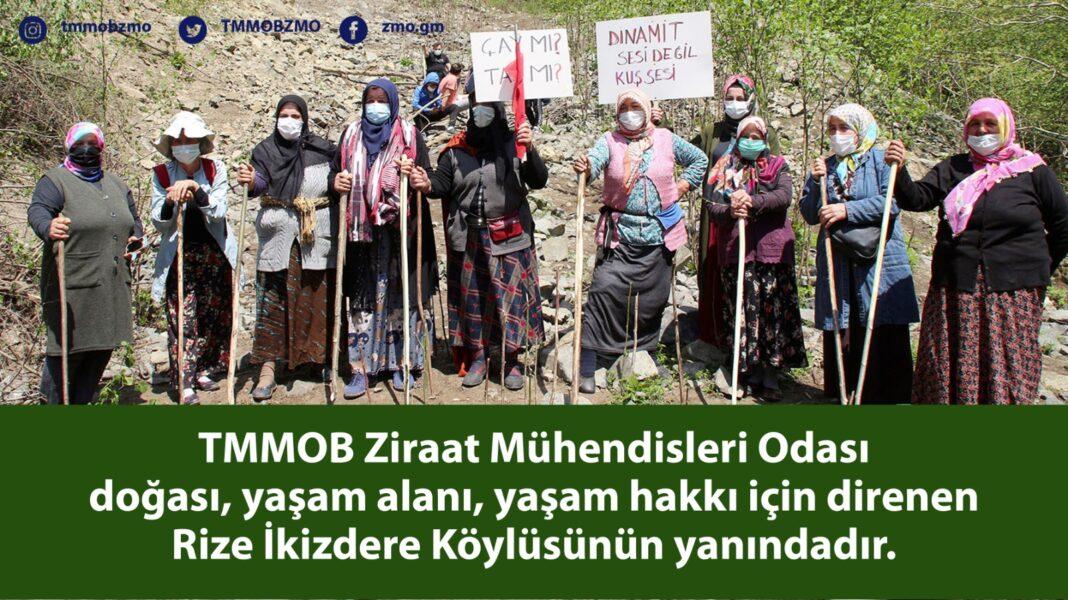 VİRA TRABZON: TMMOB ZİRAAT MÜHENDİSLERİ ODASI'NDAN RİZE'YE DESTEK