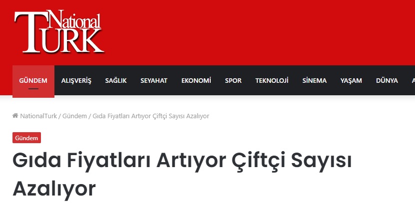 NATİONALTURK HABER: GIDA FİYATLARI ARTIYOR ÇİFTÇİ SAYISI AZALIYOR- 14 MAYIS 2021