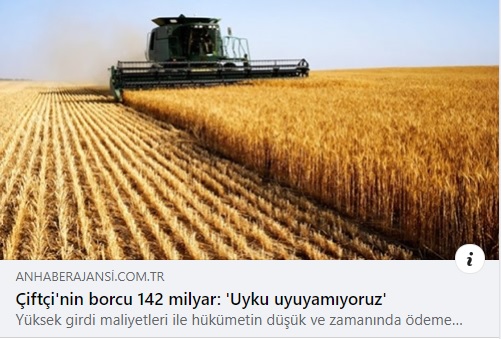 AN HABER AJANSI: ÇİFTÇİ`NİN BORCU 142 MİLYAR: `UYKU UYUYAMIYORUZ`- 07 HAZİRAN 2021