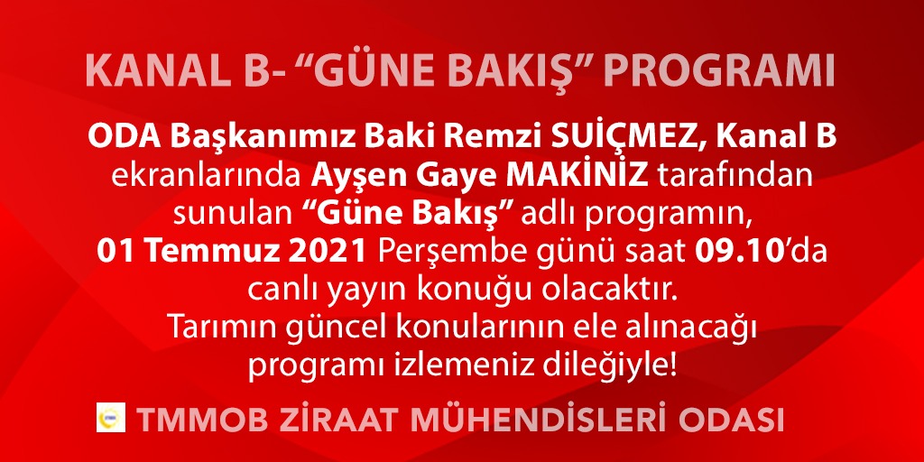 KANAL B- "GÜNE BAKIŞ" PROGRAMI