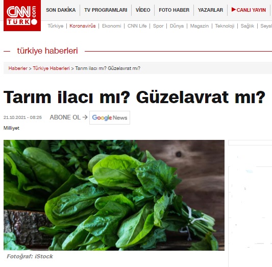 CNN TÜRK: TARIM İLACI MI? GÜZELAVRAT MI?- 21 EKİM 2021