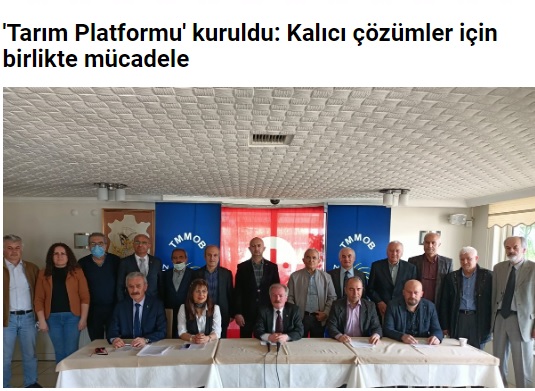 KARAR GAZETESİ: `TARIM PLATFORMU` KURULDU: KALICI ÇÖZÜMLER İÇİN BİRLİKTE MÜCADELE- 2 NİSAN 2022