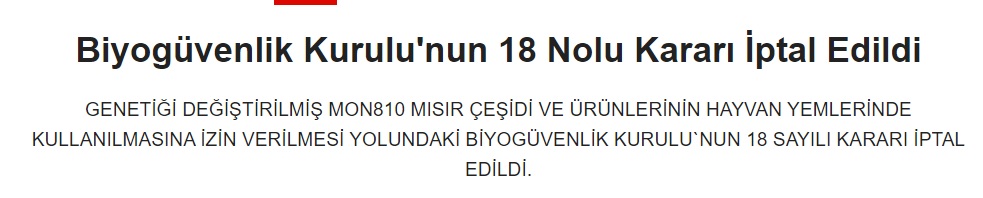 DİMEDYA: BİYOGÜVENLİK KURULU`NUN 18 SAYILI KARARI İPTAL EDİLDİ.- 6 ARALIK 2022