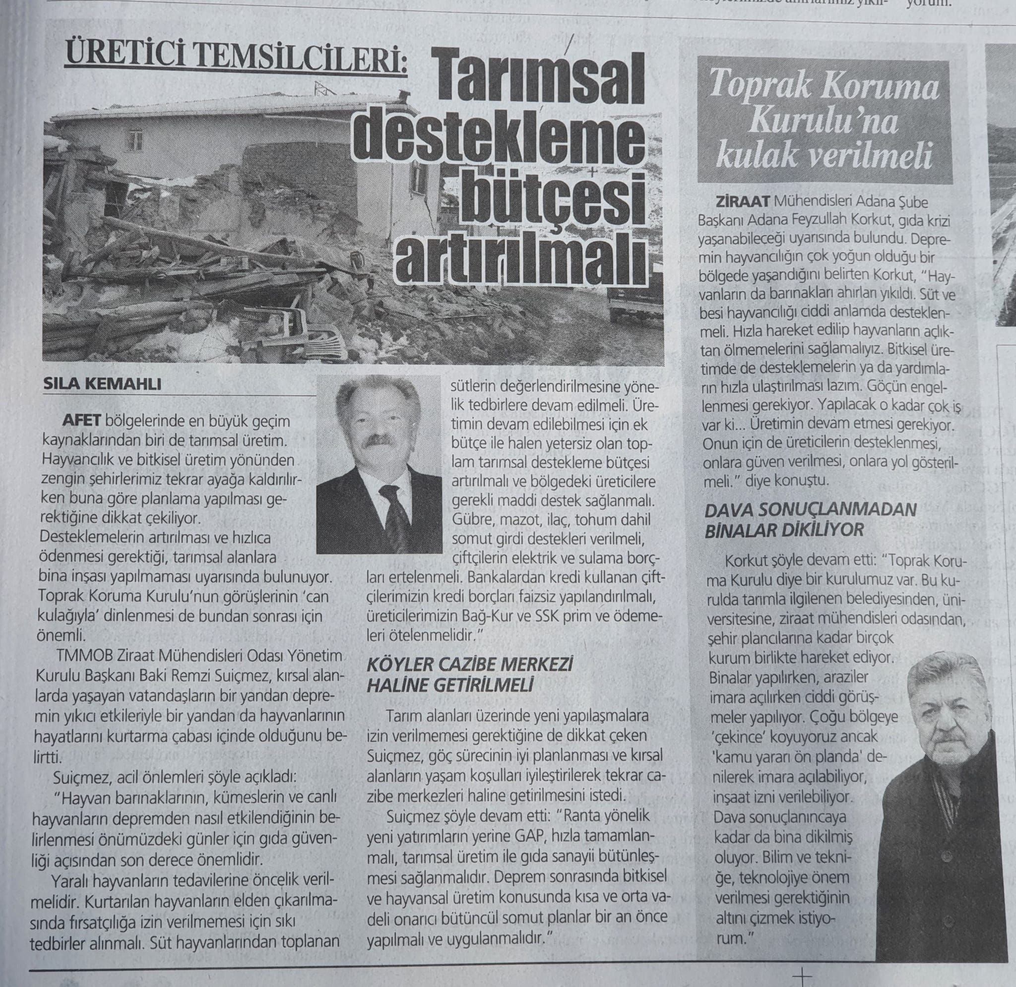 AYDINLIK GAZETESİ: ÜRETİCİ TEMSİLCİLERİ: TARIMSAL DESTEKLEME BÜTÇESİ ARTIRILMALI-18 ŞUBAT 2023