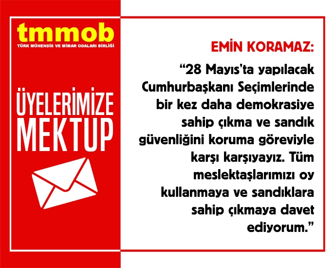 28 MAYIS`TA BİR KEZ DAHA DEMOKRASİ İÇİN OY KULLANALIM, SANDIKLARA SAHİP ÇIKALIM!