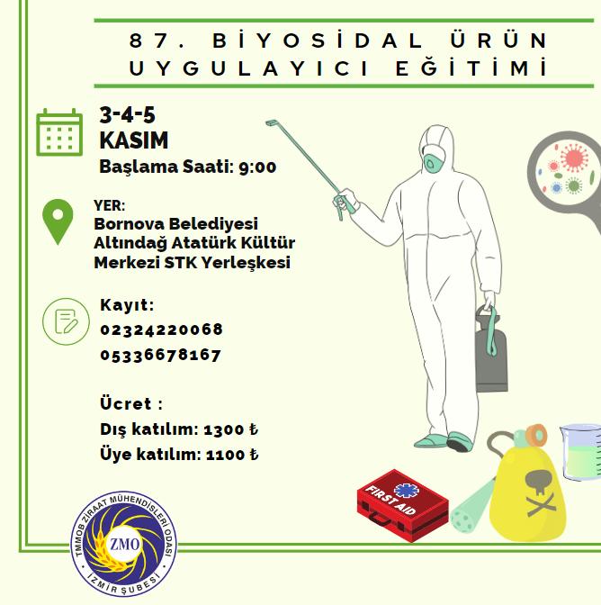 BİYOSİDAL ÜRÜN UYGULAYICI EĞİTİMİ 3-4-5 KASIM 2023