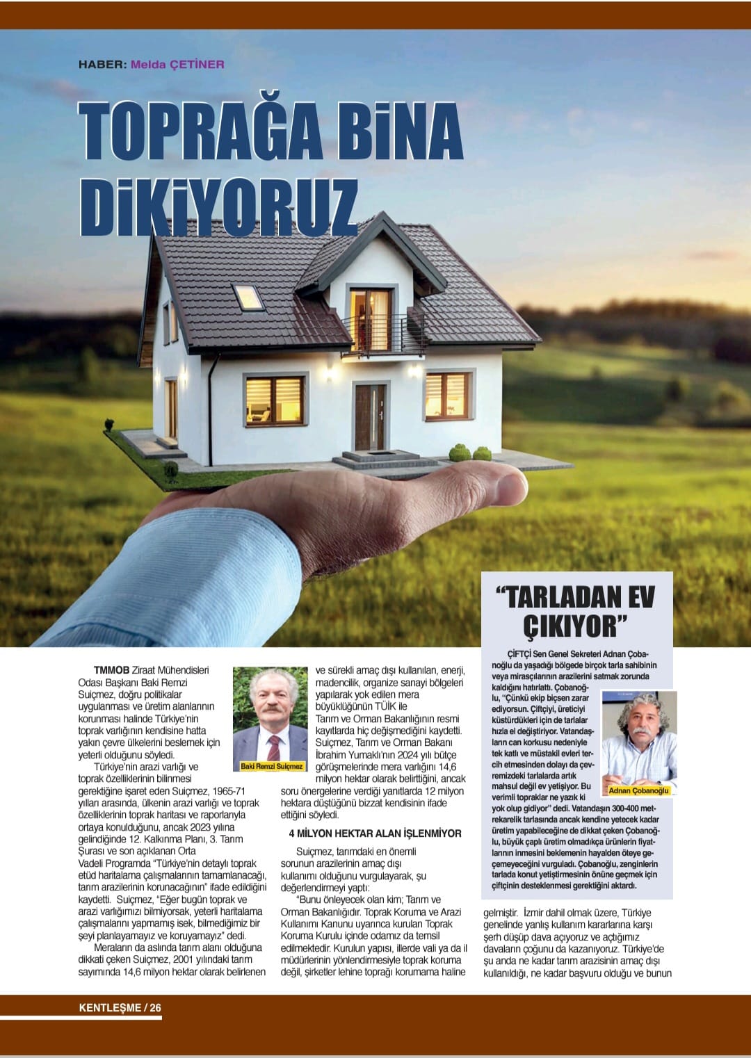 9 EYLÜL GAZETESİ, KENTLEŞME ÖZEL SAYISI: TOPRAĞA EV DİKİYORUZ- 14 ŞUBAT 2024