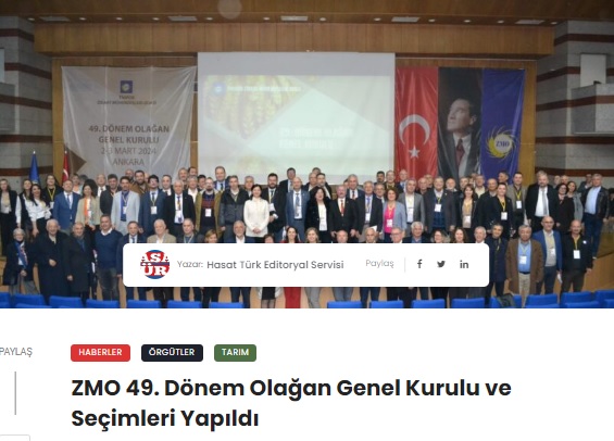 HASATTÜRK GAZETESİ: ZMO 49. DÖNEM OLAĞAN GENEL KURULU VE SEÇİMLERİ YAPILDI- 4MART 2024