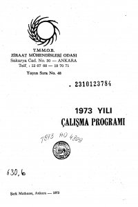 1973 YILI ÇALIŞMA PROGRAMI 